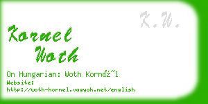 kornel woth business card